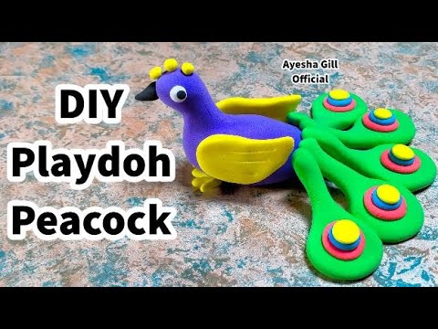 DIY Playdoh Peacock | Playdoh Craft | Kid Toys | How To Make Playdoh ...