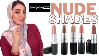 Swatches for My favourite Maccsometics Nude Shades