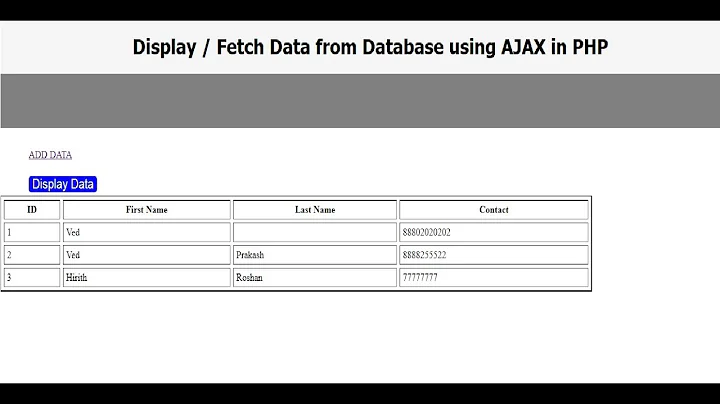 How to Display/Fetch Data on button click using AJAX in PHP - AJAX