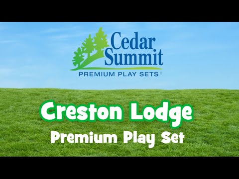 creston lodge wooden swing set