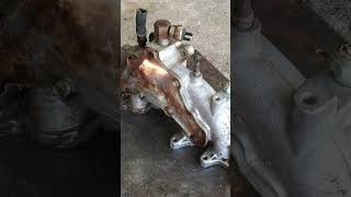Dirty rusty intake manifold vs pulsed laser cleaning machine #lasermachine #rustremoval #automobile