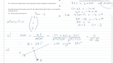 C4 Edexcel Vectors question Jan 13