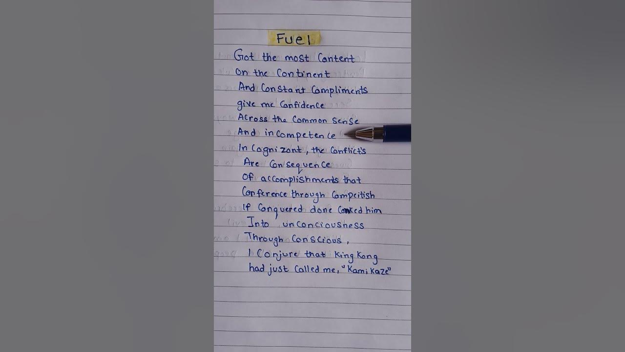 Eminem - Fuel (feat. JID)| handwritten lyrics| #eminem #thedeathofslimshady #fuel #jid #rap #hiphop