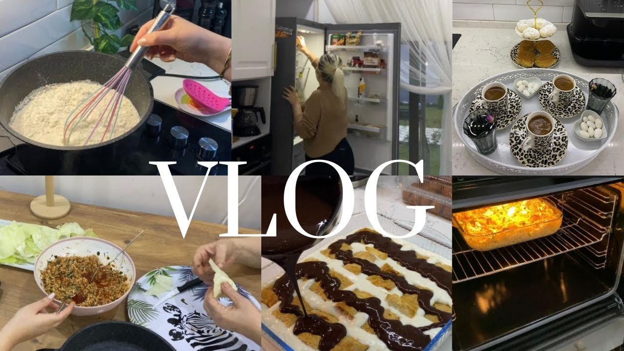 EŞİMİN AİLES GELDİ | EV VLOG |  SUNUMLARIM 🌱 | BORCAM PROFİTEROL | LAHANA SARMA | FIRIN MAKARNA
