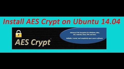Installing AES Crypt on Ubuntu