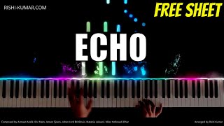 Miniatura de vídeo de "Echo Piano Instrumental | Armaan Malik, Eric Nam & KSHMR | Karaoke | Tutorial | English Song Cover"