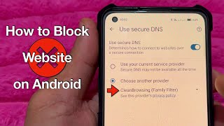 How to block Website on Android Phone