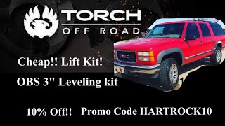 CHEAP!! 8898 Chevy/GMC $169 Dollar OBS 3' Lift Kit  Installation Torch OffRoad.  8898 K1500 4X4