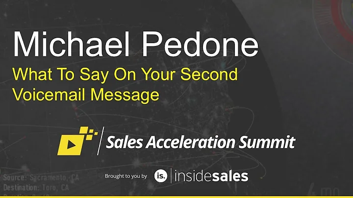 Michael Pedone - What to Say On Your Second Voicem...