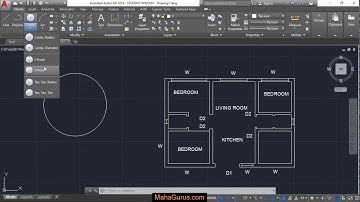 How to make a circle by using Centre and Radius in AutoCAD- Draw Circle in Autocad in Hindi