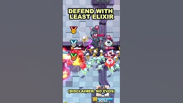 DEFEND THIS PUSH WITH LEAST ELIXIR😁😁