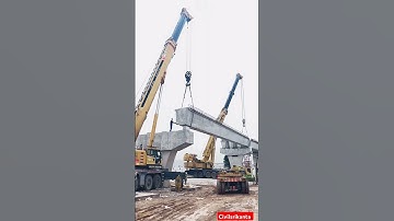 prestressed beams of bridge construction#smartwork #Tool #machinery#technology #viral