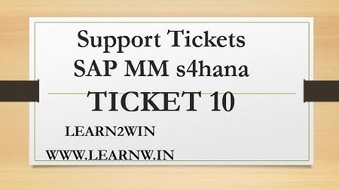 Support Ticket SAP MM s4hana | error in Purchase order #learn2win #sap #learntowin #saperp #sapmm