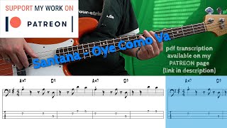 Santana - Oye Como Va (Bass Cover with tabs) chords