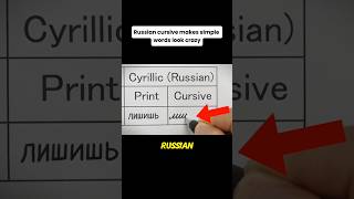 Russian Cursive Looks Crazy 😧