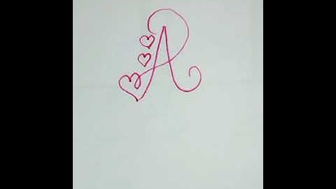 Fancy letters -How to write stylish capital alphabets A ||Alphabets A stylish writing || #shorts