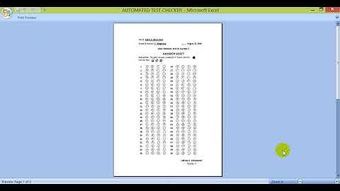 AUTOMATED TEST CHECKER with TEST TEMMPLATE and ANSWER SHEET