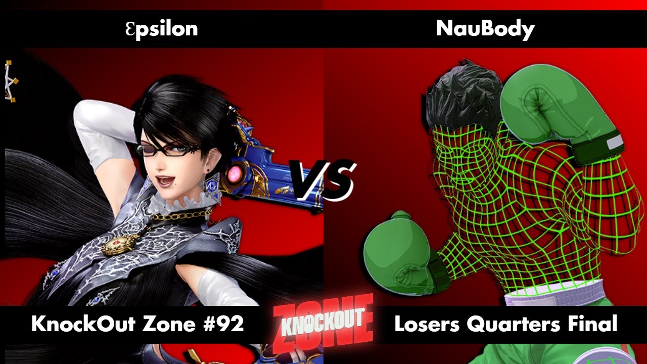 KnockOut Zone #92 - SSBU Losers Quarters Final - Ԑpsilon (Bayonetta) vs NauBody (Little Mac)