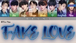 [8 members karaoke] FAKE LOVE || BTS {방탄소년단} 8th member ver. (Color coded lyrics_Han/Rom)