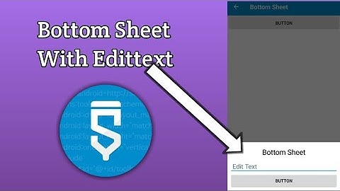 Custom Bottom sheet with Edittext Sketchware