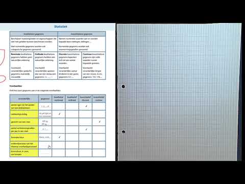 H1: Statistiek: verzamelen van gegevens (3u)