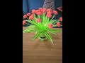 DIY Flower Vase made of Plastic Bottle and Drinking Straw