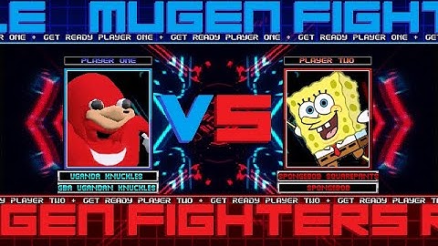 Mugen 3v3 (Request) Team Uganda Knuckles Vs Team Spongebob Squarepants