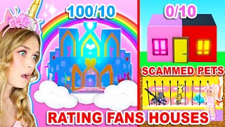 We Found Our FANS *SECRET* SCAMMER ROOM While Rating FANS HOUSES In Adopt Me! (Roblox)