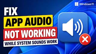 Solved : Fix app audio not working while system sounds work in Windows