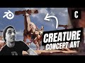 Creature Concept Art In Blender - TUTORIAL