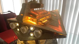 Star Wars 42 inch Star Destroyer kit (Randy Cooper). Using magnets on the engines.