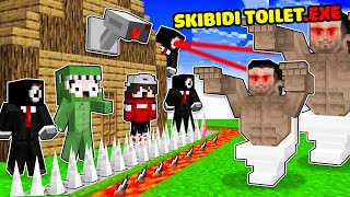 KHANGG BEDWARS THỬ THÁCH 24H XÂY NHÀ AN TOÀN CHỐNG SKIBIDI TOILET.EXE ĐÁNG SỢ *NOOB TEAM BẢO VỆ NHÀ