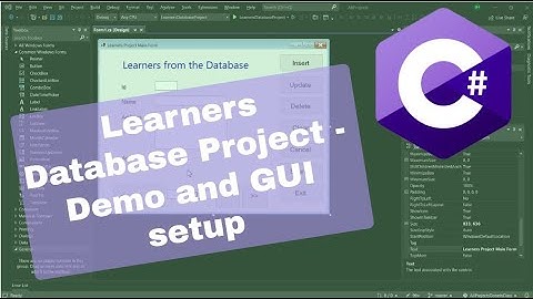C# - Learners Database Project: Demo of the finished app and setting up all controls on the GUI