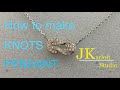 HOW TO MAKE GOLD PENDANT With DIAMONDS IN THE FROM OF KNOTS (WHITE GOLD 18K)