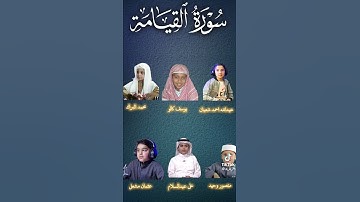 سورة القيامة بأصوات مختلفه