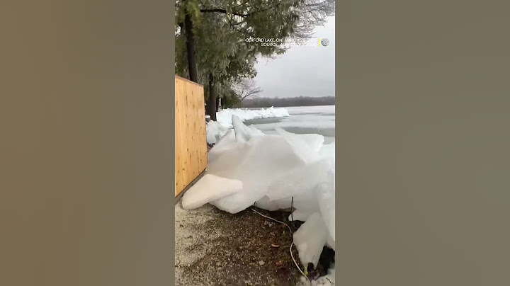 Watch as ice is pushed out of Ontario lake with unnerving force