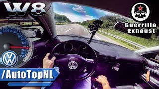 VW Passat W8 ACCELERATION & TOP SPEED AUTOBAHN POV by AutoTopNL