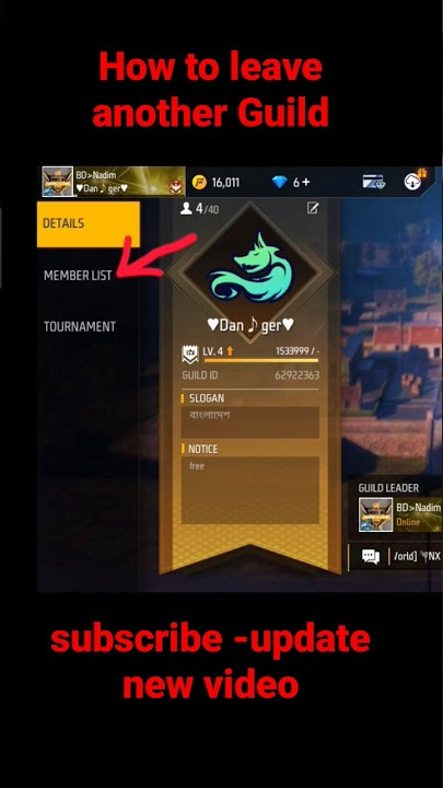 Tonde Gamer : how to leave guild in free fire #recommended