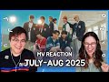 Trilingual 🇺🇸🇰🇷🇯🇵 Couple's KPOP MV REACTION MARATHON! (July - August 2025)