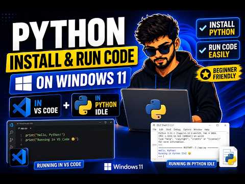 Install Python On Windows. Running a python program on VS code & IDLE
