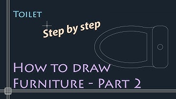Autocad 2D Basics - Tutorial to draw floor plan Furniture - PART 2 (toilet)