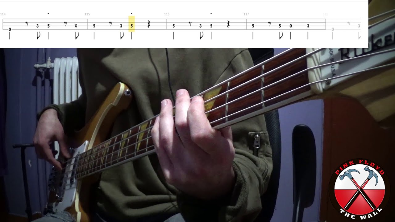 Pink Floyd Another Brick In The Wall Part Two Bass Cover With Playalong Tab Youtube