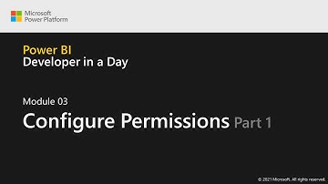 Module 3: Configure Permissions (Part 1 of 2) | Power BI Developer in a Day