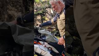 Pro tips! How to close rolltops on drybags. @MoskoMoto Alpine R60 compress without entrap air.