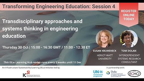 Transdisciplinary approaches and systems thinking in engineering education