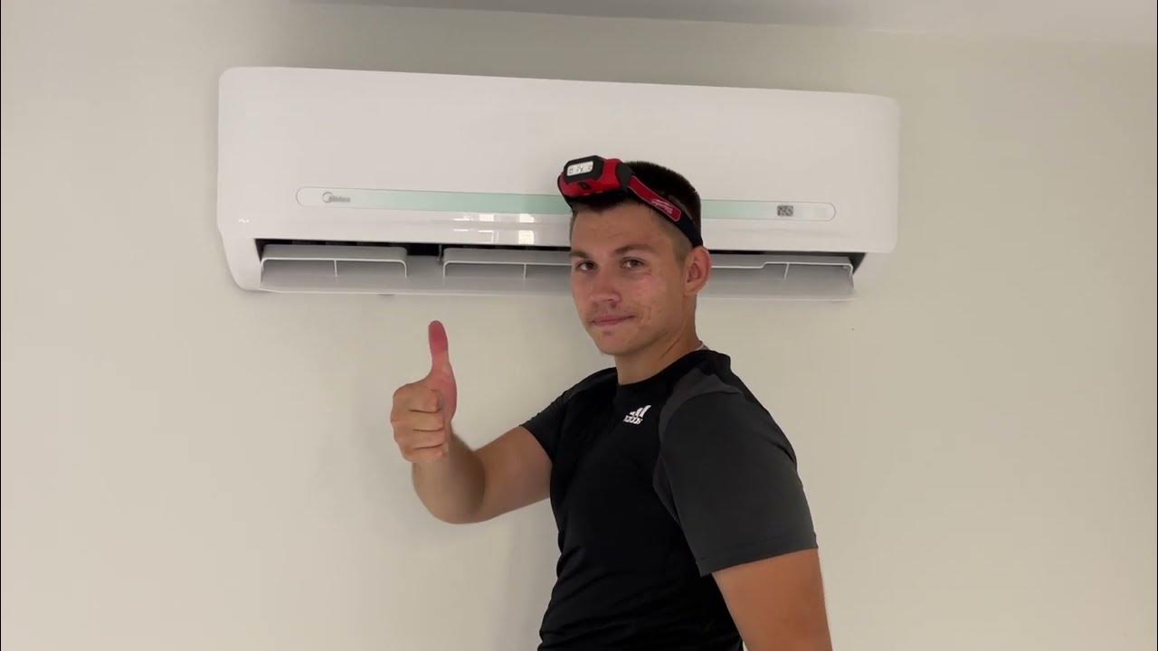 Midea air conditioner split wall type deep cleaning in Guam. YouTube