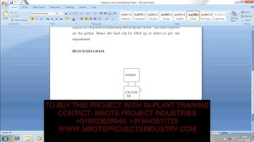 DESIGN AND FABRICATION OF HYDRAULIC JACK MECHANICAL PROJECT-MBOTS PROJECT INDUSTRY
