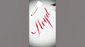 Copperplate calligraphy, tutorial: how I write your name #lloyd