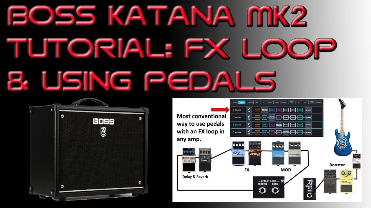 Boss Katana MK 2 Effects Loop Settings, Signal Chain & Using Pedals  #bosskatana #guitarpedals #boss