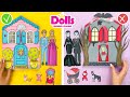 Paper dolls Princess family vs Vampire Family House Transformation